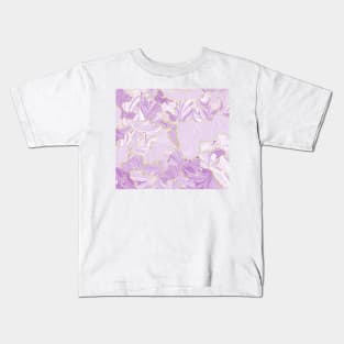 Marbled Kintsugi Dusky Rose Kids T-Shirt